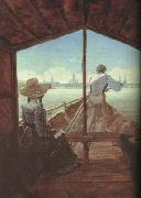 Carl Gustav Carus Boat Ride on the Elbe,near Dresden (mk10) china oil painting reproduction